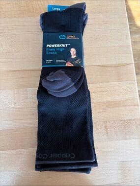 PowerKnit Knee High Socks - Black